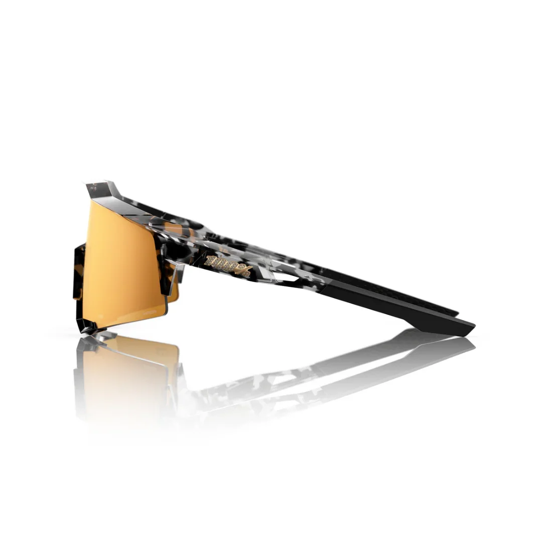 100% SPEEDCRAFT Money Mike 3 Polished Black Tortoise - HiPER 24K Gold Mirror Lens - Image 3
