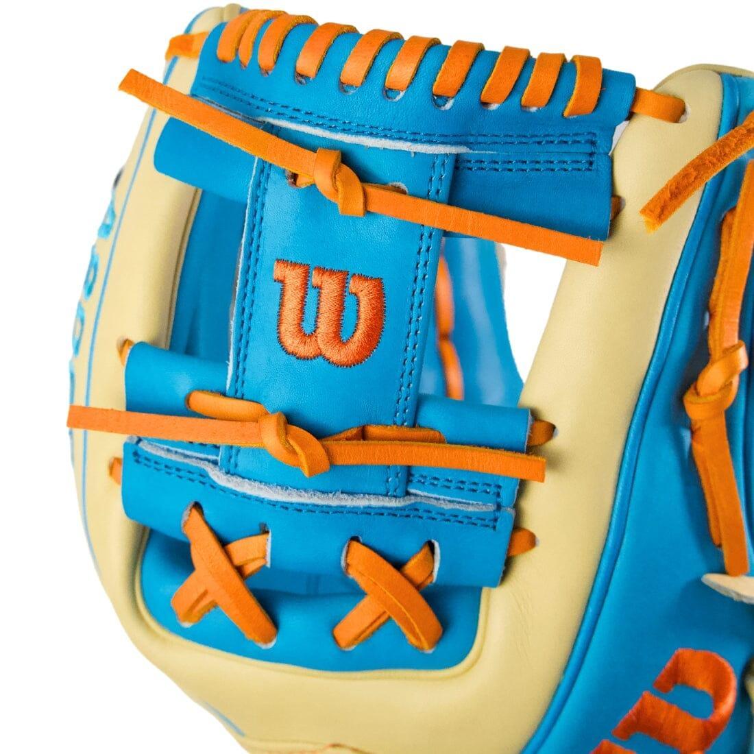 Wilson A2000 1786 "Flo Grown" 11.5" Infield Baseball Glove: Blonde/Orange/Blue - Image 6