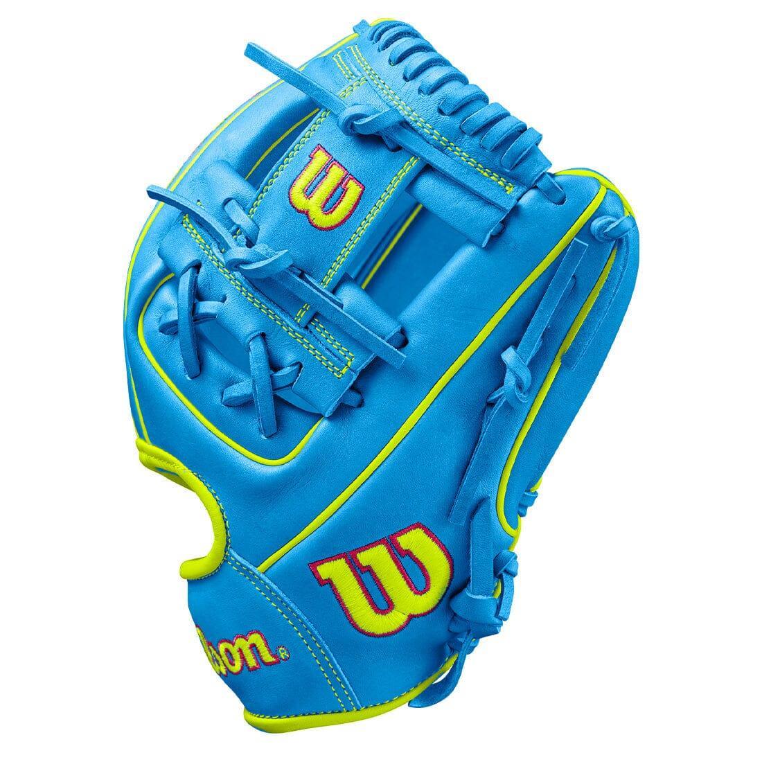 2024 Wilson A2000 1786 11.5" Infield Baseball Glove: Sky Blue & Optic Yellow - Image 7