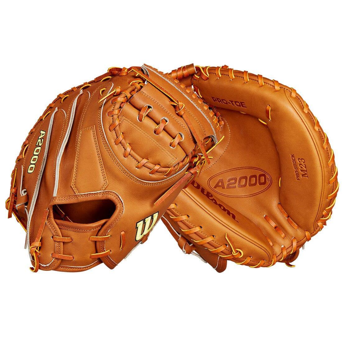2024 Wilson Glove Day Series Saddle Tan A2000 M23 33.5” Baseball Catcher’s Mitt: WBW102094335 - Image 3