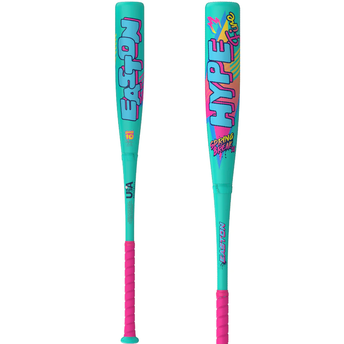2026 Easton Hype Fire "Spring Break" Teal 2 5/8" USA Baseball Bat: -11, -10