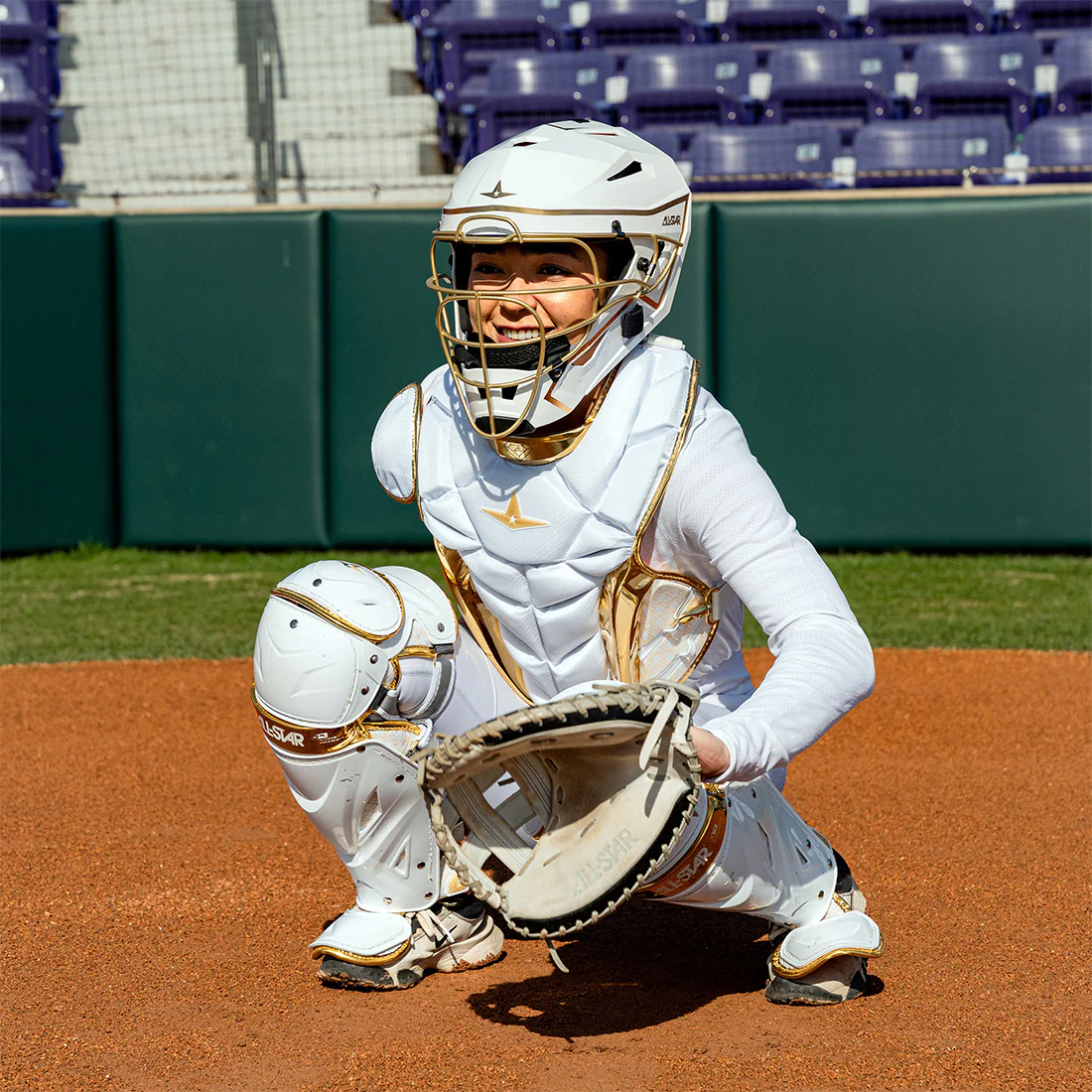 All-Star Paige Halstead PHX Gold Collection Fastpitch Catcher's Kit - Image 4