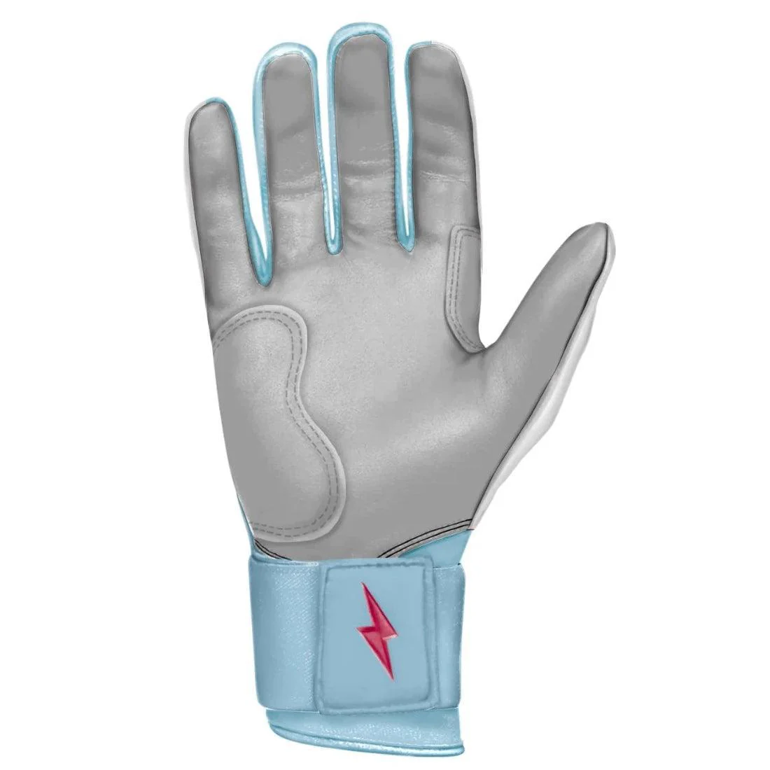 Bruce Bolt PREMIUM PRO Happ Long Cuff Batting Gloves: White - Image 3