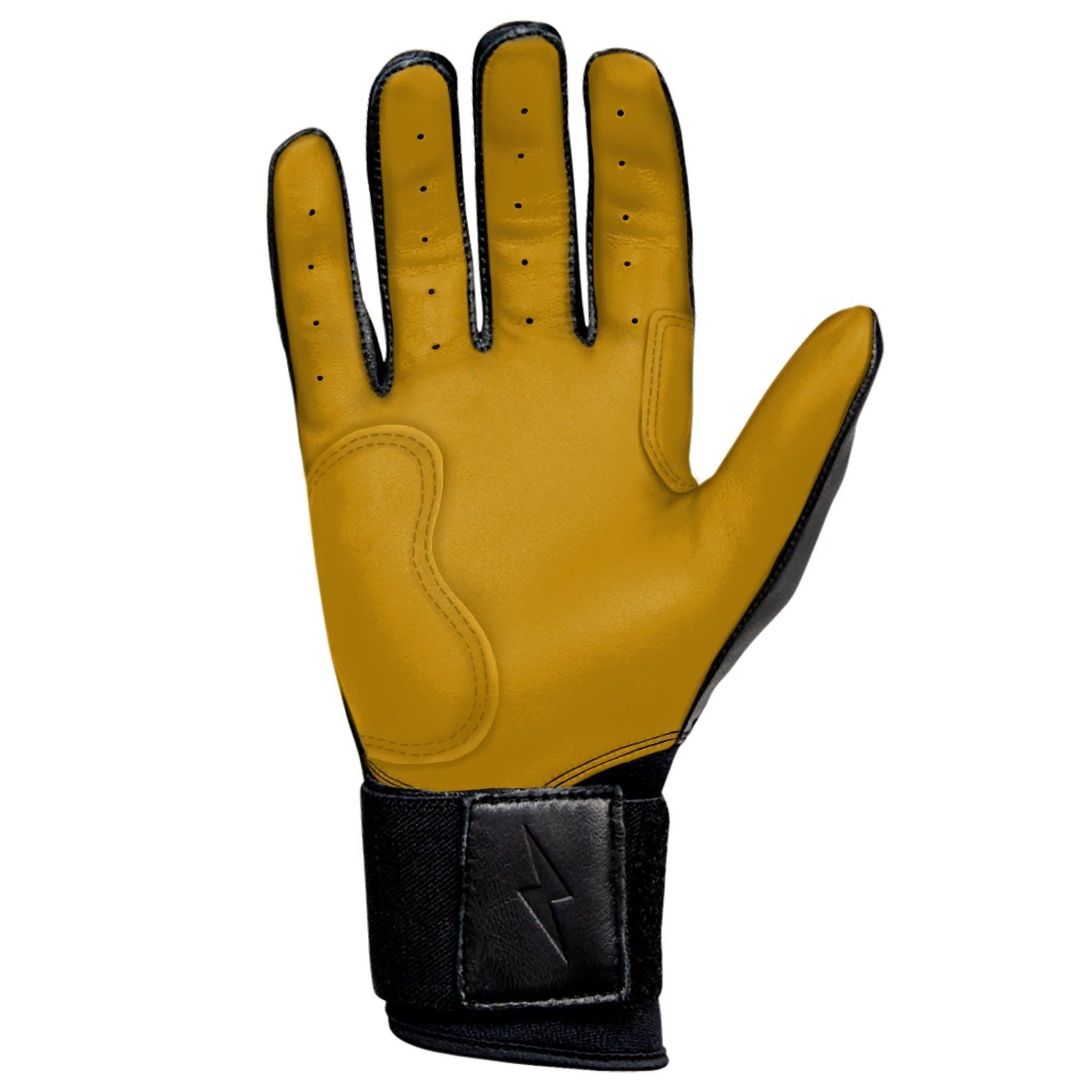 Bruce Bolt PREMIUM PRO Long Cuff Batting Gloves: Black - Image 7