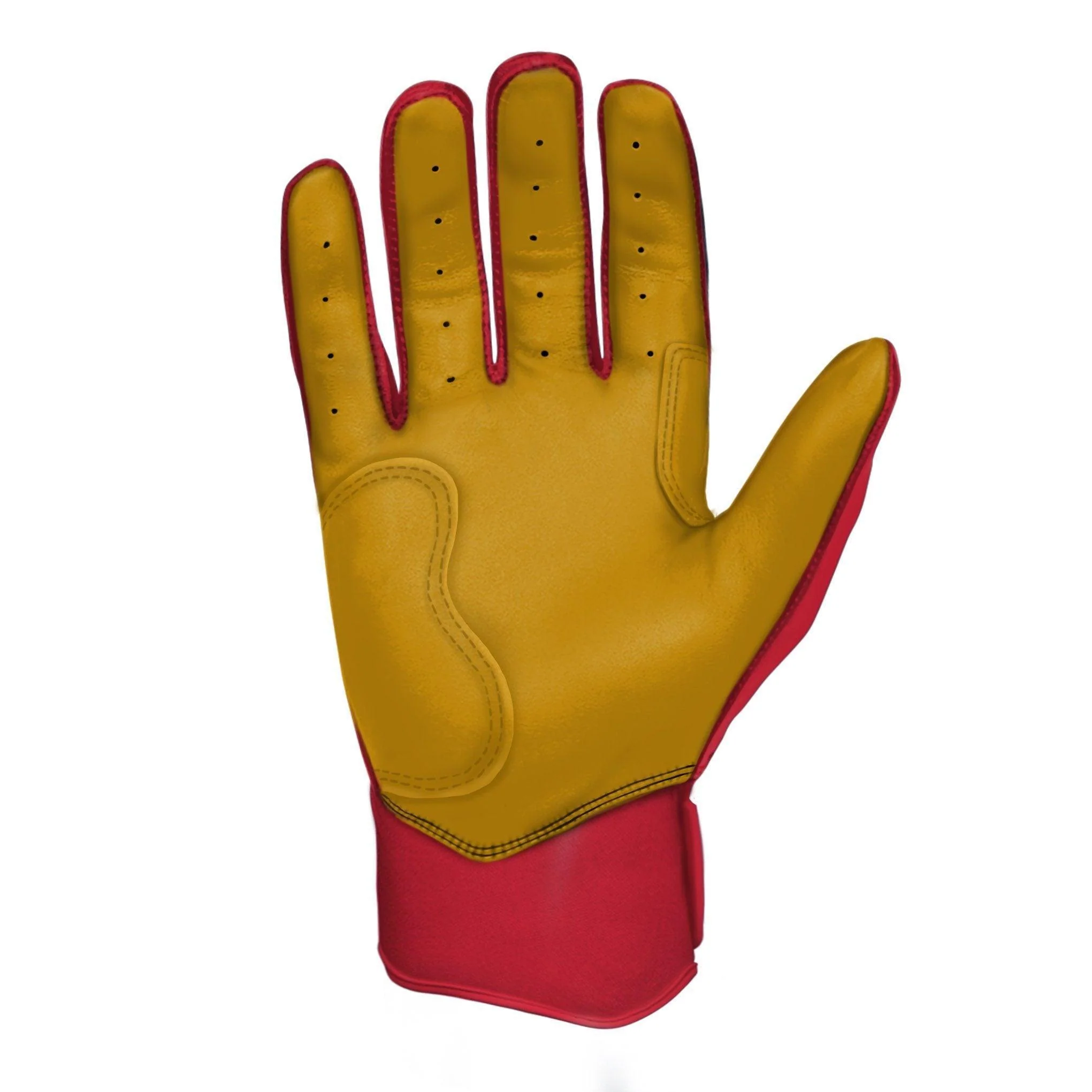 Bruce Bolt PREMIUM PRO Short Cuff Batting Gloves: Red - Image 9