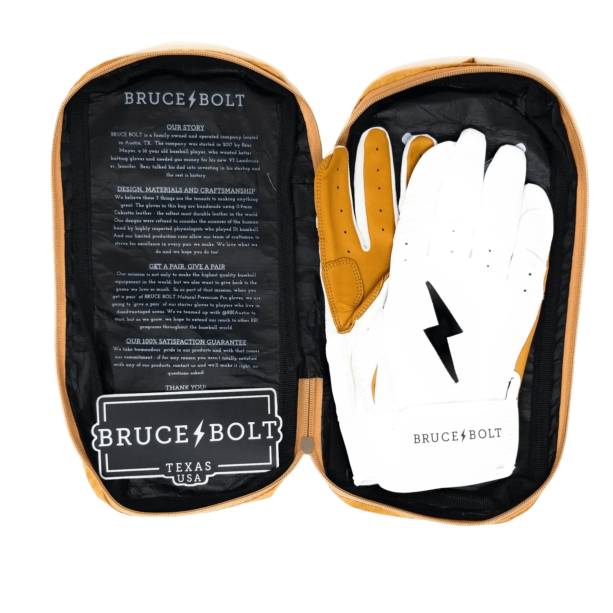 Bruce Bolt PREMIUM PRO Short Cuff Batting Gloves: White - Image 6