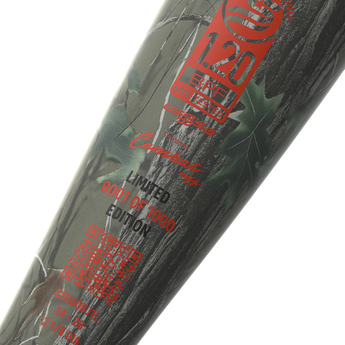 Combat MFG Spec-CR1 Outdoor Series Bradley Jones Signature 1PC 12.75" Loaded USSSA Slowpitch Softball Bat: CSU6OBJ1L - Image 7