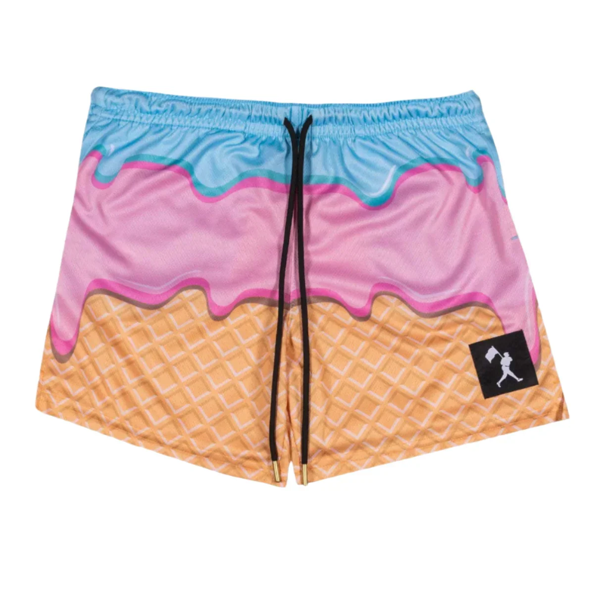 Baseballism Flag Man Frozen Treats Ice Cream Sundae Air Mesh Shorts - Youth