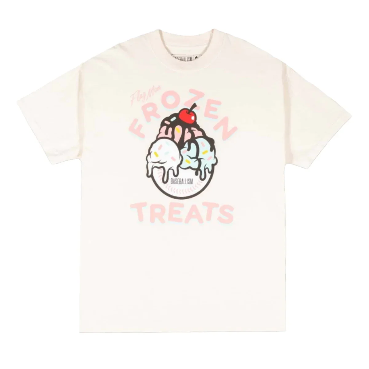 Baseballism Flag Man Frozen Treats Ice Cream Sundae T-Shirt - Youth