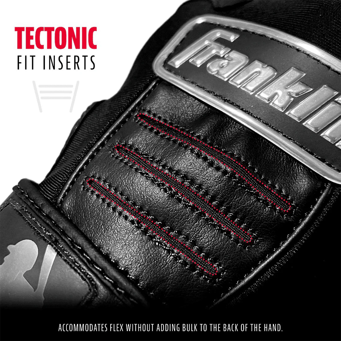 Franklin CFX Pro Chrome Black Batting Gloves: 20590F - Image 2