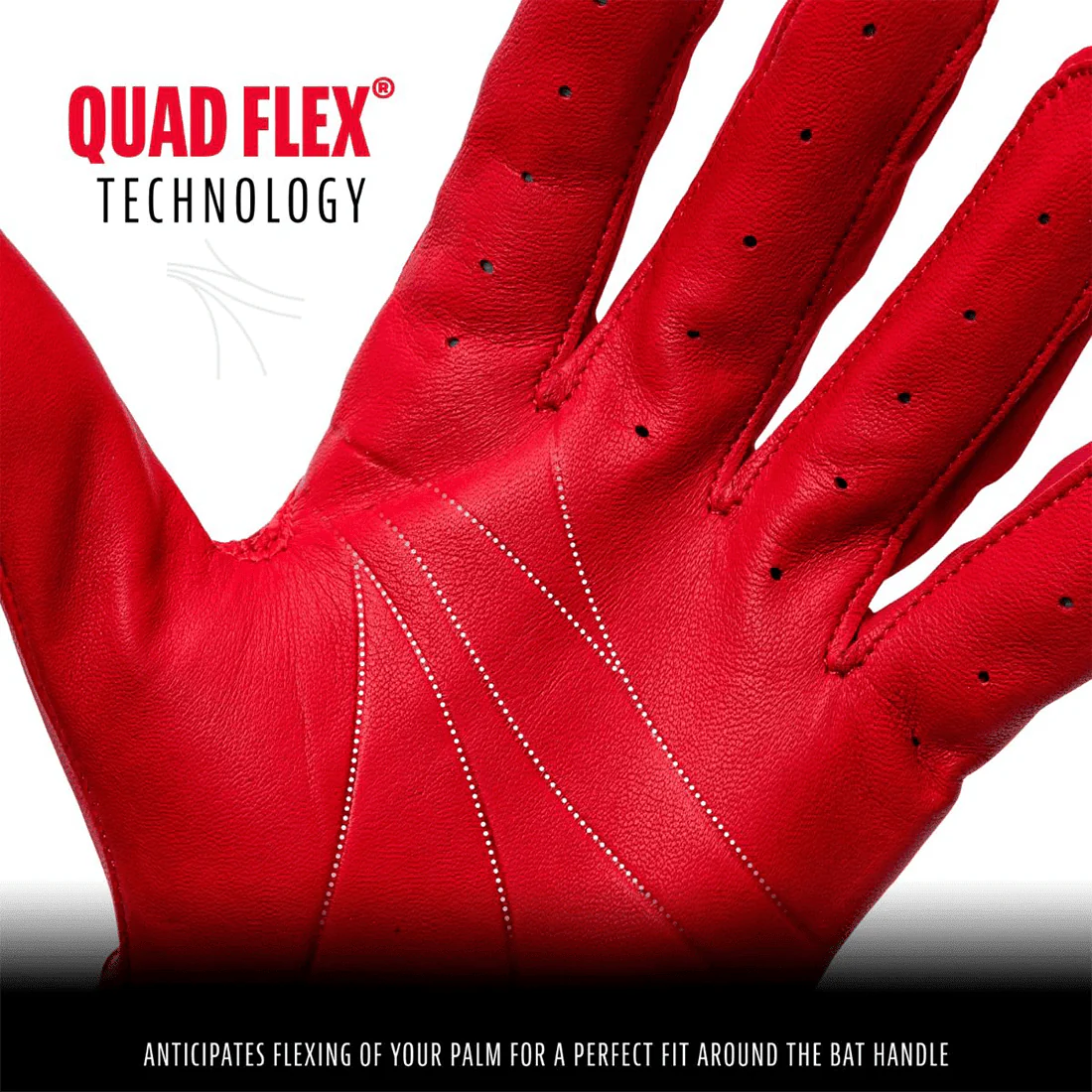 Franklin Natural II Hi-Lite Red Batting Gloves: 20620F - Image 4