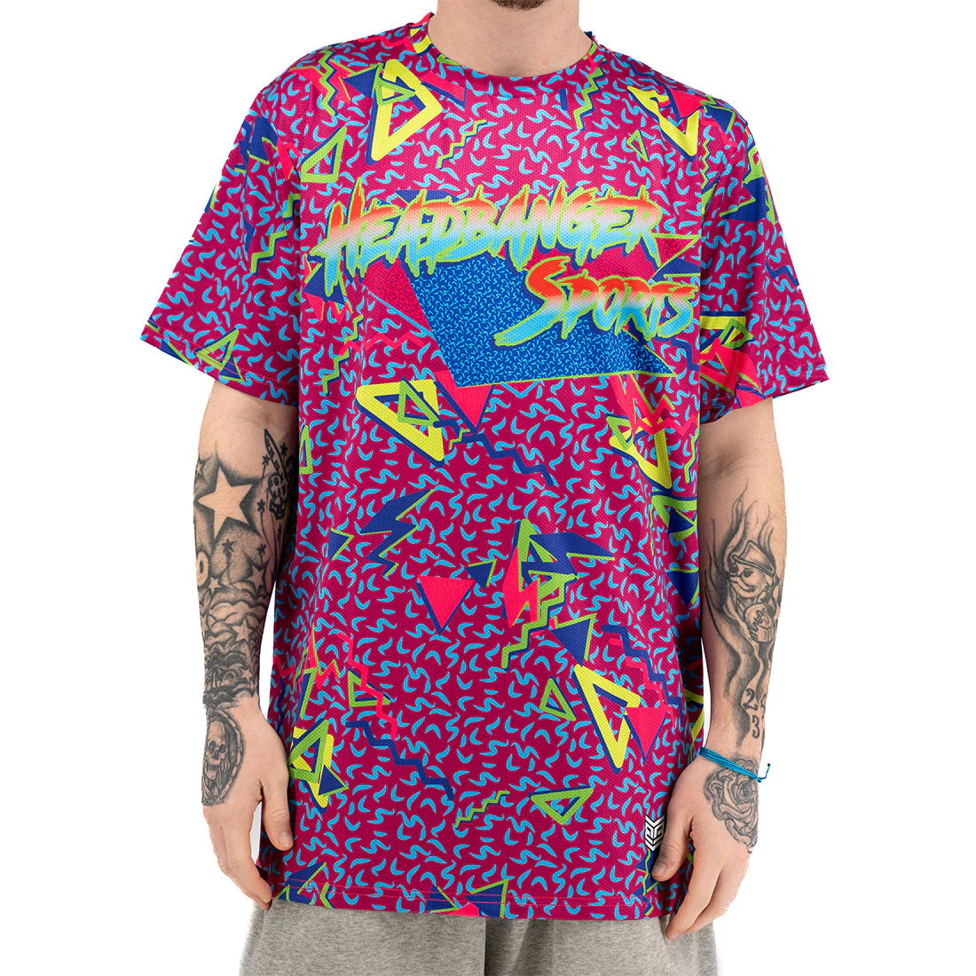 Headbanger Sports "90's Retro" Short Sleeve Micro Mesh Jersey: Pink