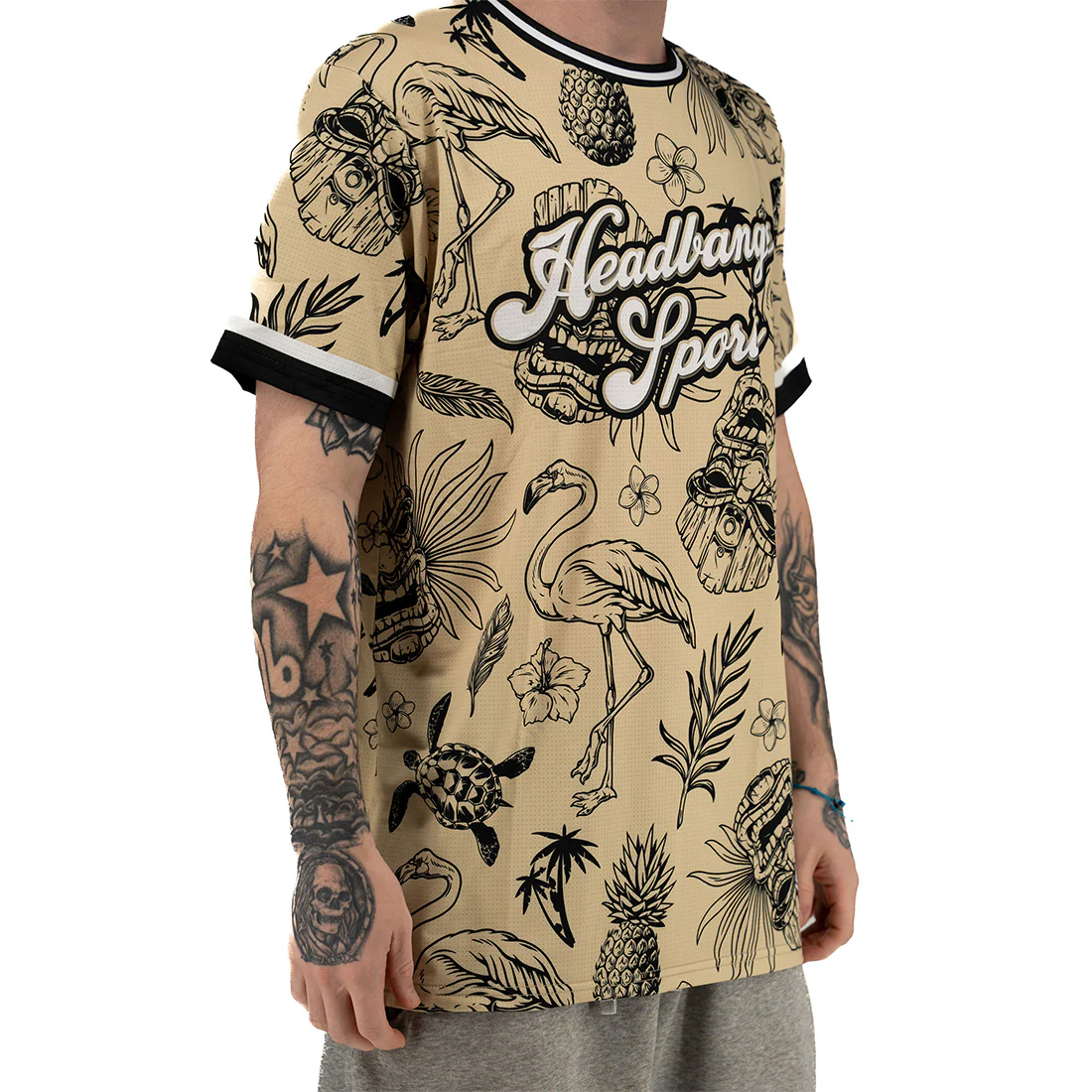 Headbanger Sports "Tropical Tiki" Short Sleeve Micro Sleeve Jersey: Multiple Colors - Image 2