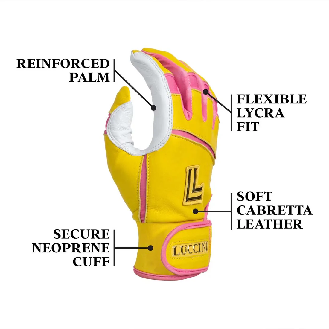 Luccini Premium Cabretta Leather Batting Gloves: Jordin Griffin Signature Series - Image 4