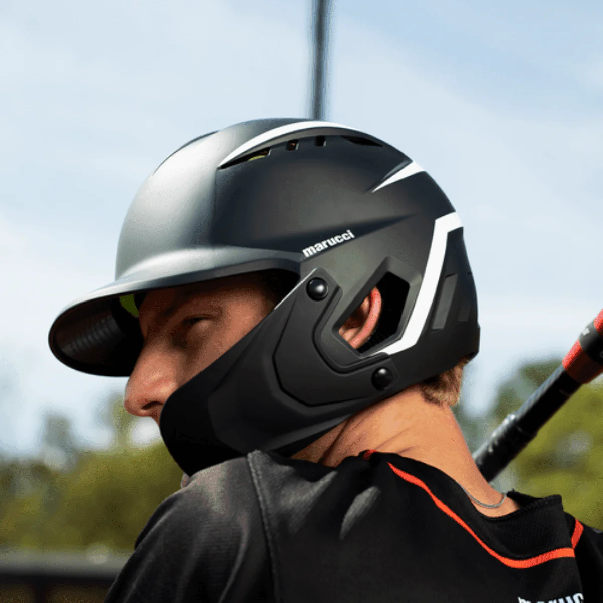 Marucci Duravent Two Tone Baseball Batting Helmet w/ Jaw Guard - Image 9