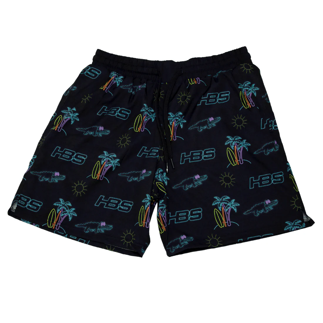 'Neon Summer' HB Sports Lifestyle Shorts: 6" Inseam
