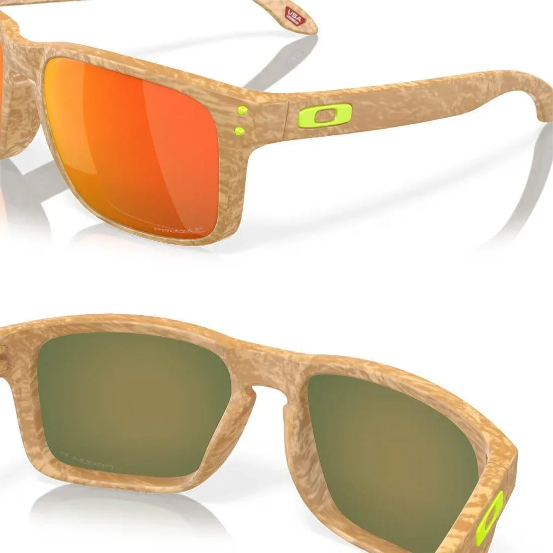 Oakley Holbrook Coalesce Collection Matte Stone Desert Tan: Prizm Ruby Polarized - Image 6