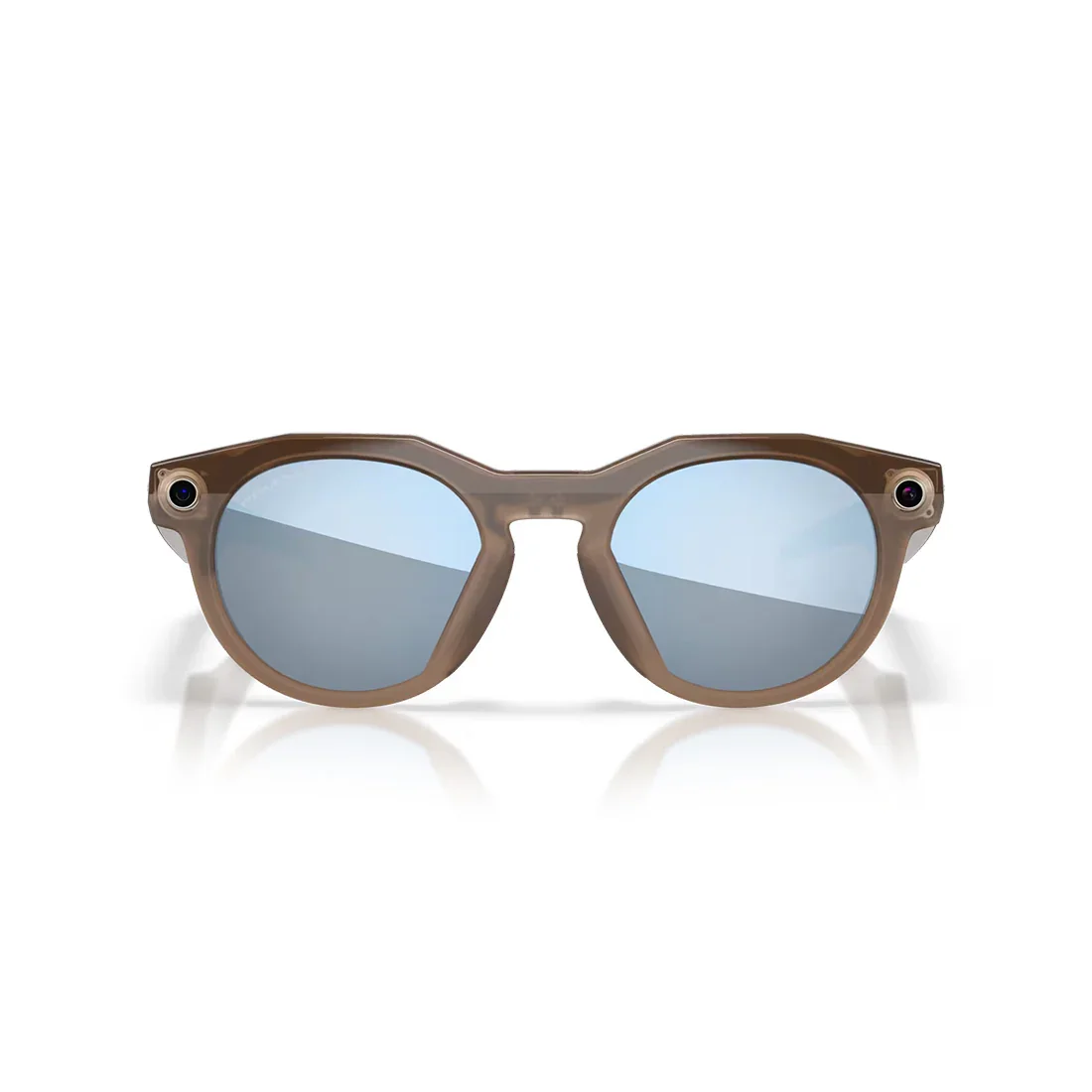 Oakley Meta HSTN Glasses: Prizm Deep Water Polarized Lenses, Brown Smoke Frame - Image 2