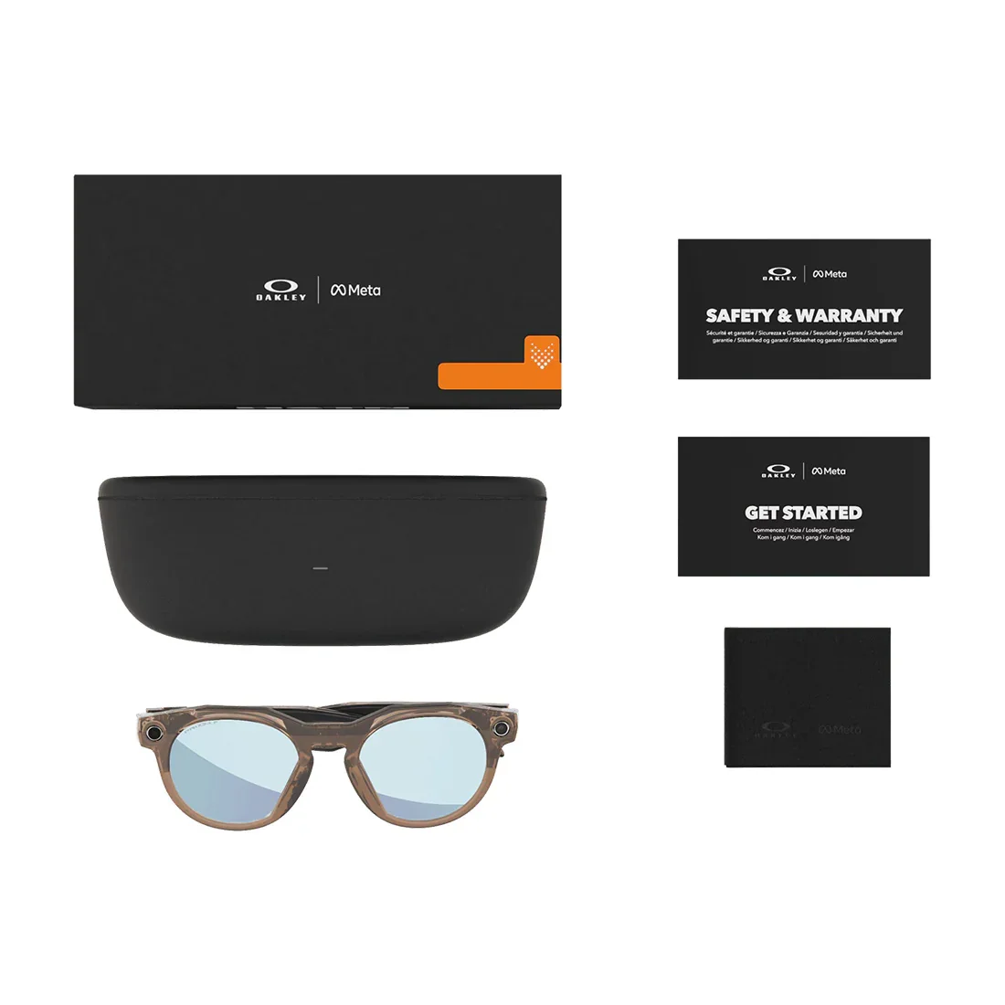 Oakley Meta HSTN Glasses: Prizm Deep Water Polarized Lenses, Brown Smoke Frame - Image 5