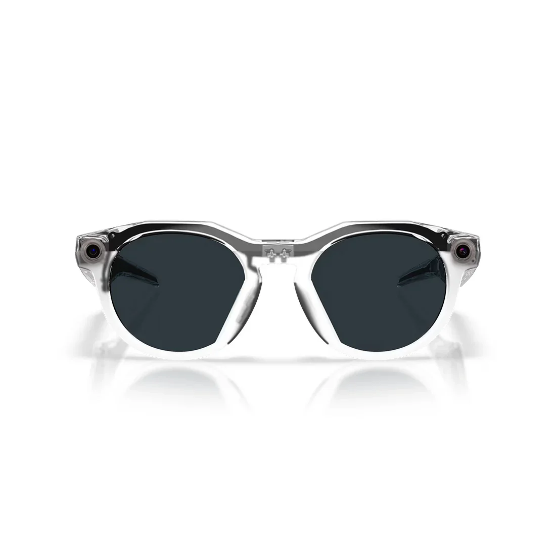 Oakley Meta HSTN Glasses: Transitions Grey / Transitions Lenses, Clear Frame - Image 2