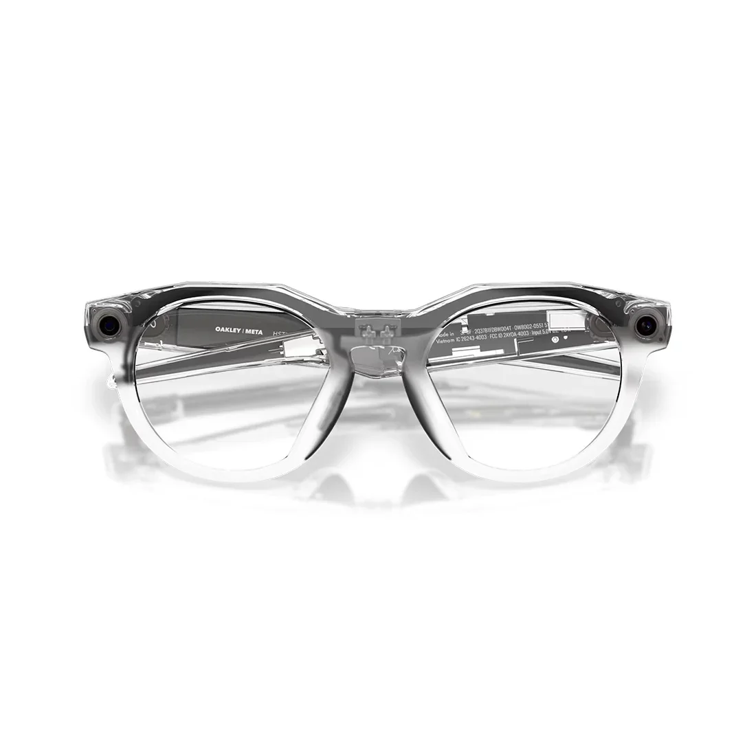 Oakley Meta HSTN Glasses: Transitions Grey / Transitions Lenses, Clear Frame - Image 4