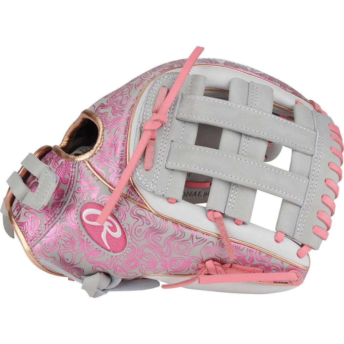 Rawlings Heart of the Hide 11.75" Foil Print Fastpitch Softball Glove: PRO715SB-6GP - Image 3