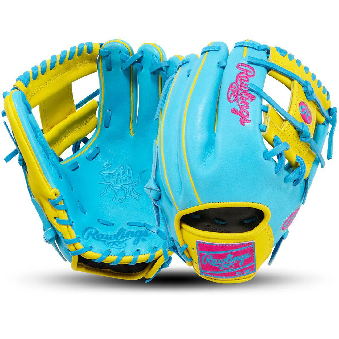 Rawlings Heart of the Hide Spring Break Edition 11.5" Infield Baseball Glove: PROR204-2CBYBE - Image 5