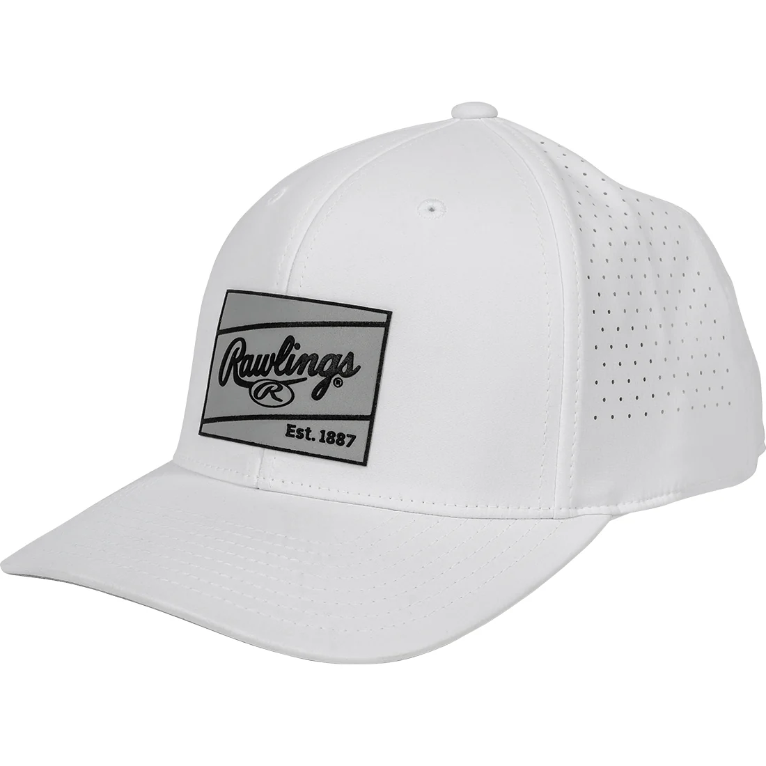 Rawlings Performance Snapback Hat: White - Image 3