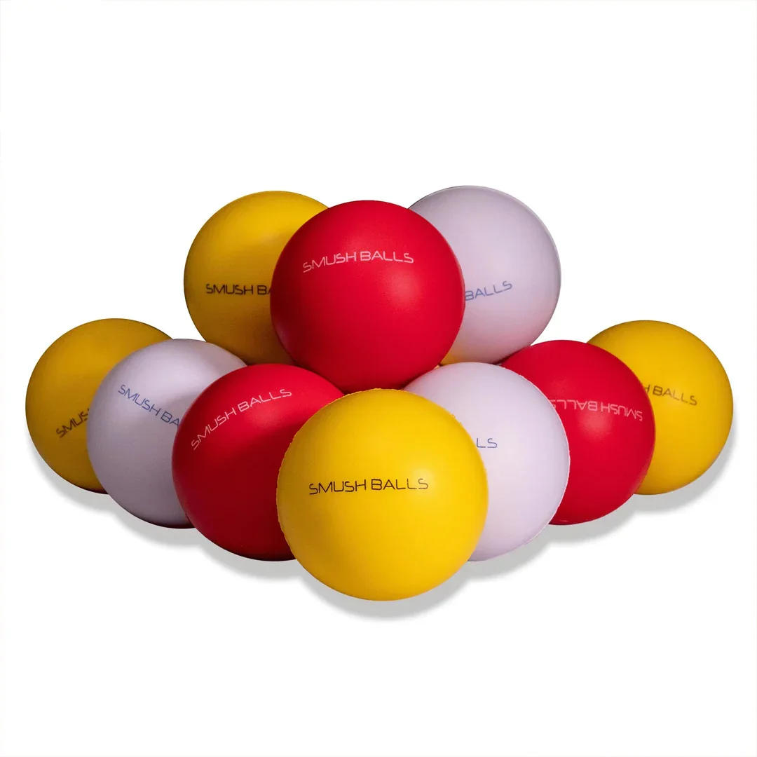 SmushBalls Limited-Flight Training Balls for Baseball & Softball: One Dozen (12 Balls)