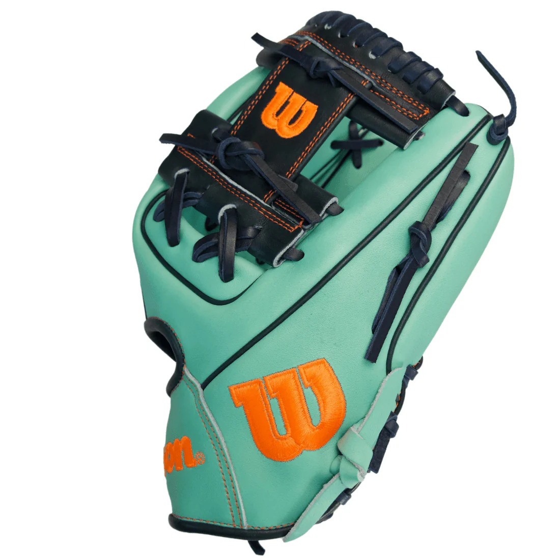 Wilson A2000 1786 "Mint Condition" 11.5" Infield Baseball Glove (Seafoam / Navy / Orange) - Image 4