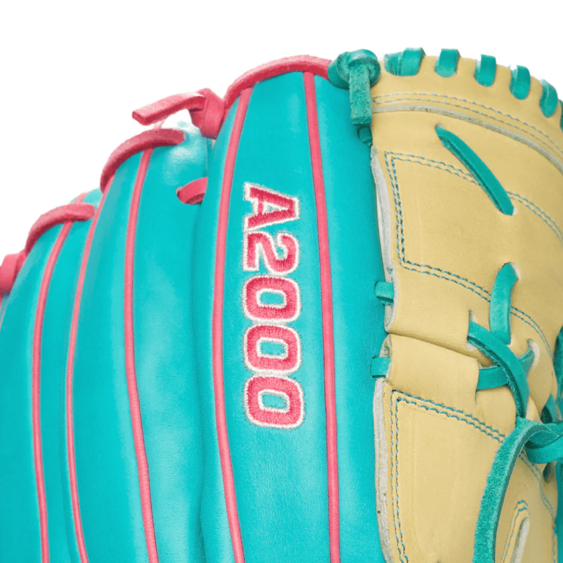 Wilson A2000 B2 LE 12” Pitcher’s Baseball Glove: Blonde/Teal - Image 10