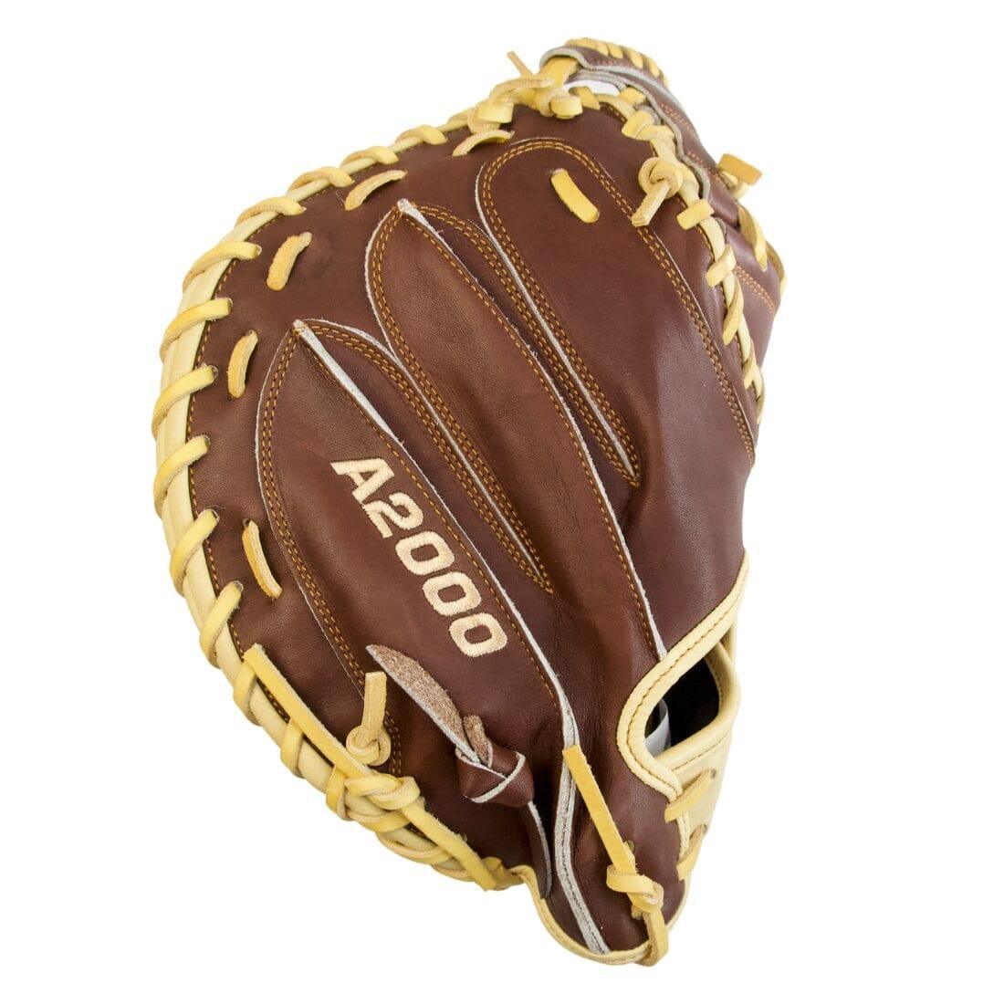 Wilson A2000 CM33 "Ole' Hickory" 33" Baseball Catcher's Mitt: Dark Brown and Blonde - Image 6